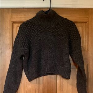 Free People Turtle Neck Bradley pullover in charcoal Grey size xs